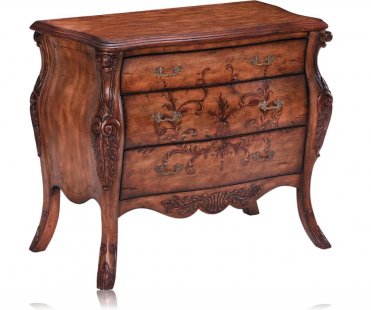 Margaux Three Drawer Bombe Chest