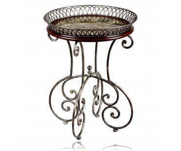 Opulence Round Accent Table Metal Gallery